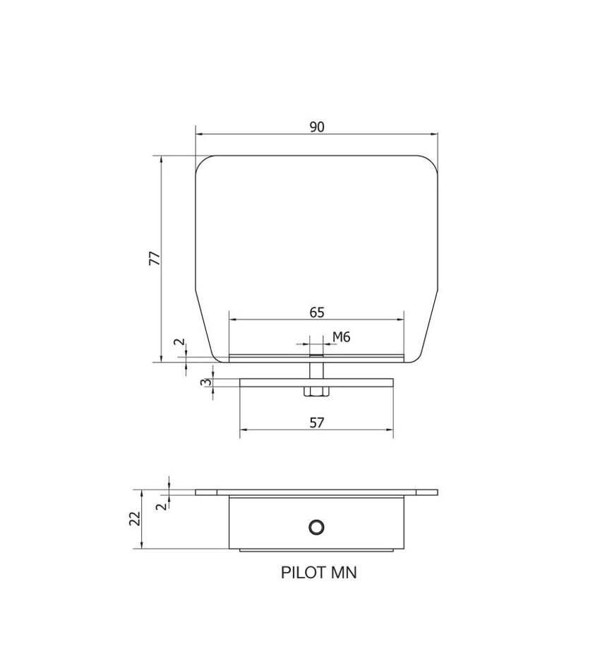 Заглушка для рельса "M", независимая, для откатных (сдвижных) ворот, фото 2