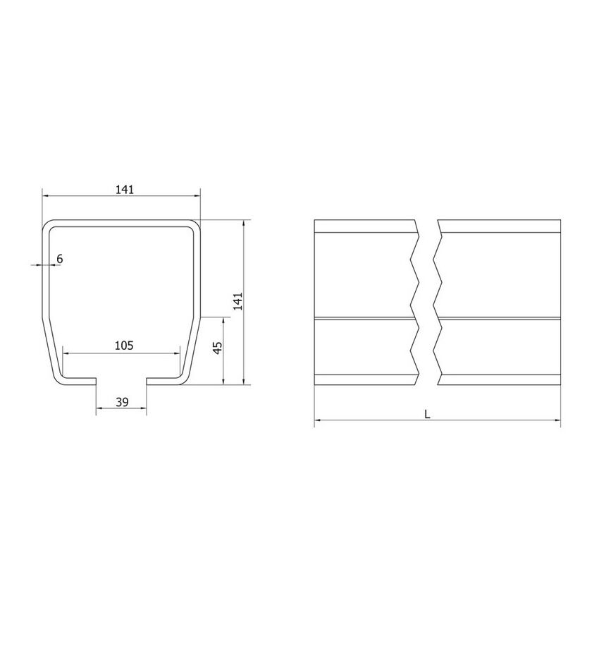 Направляющая "L" 3м балка (шина, профиль) для откатных (сдвижных) ворот, фото 2