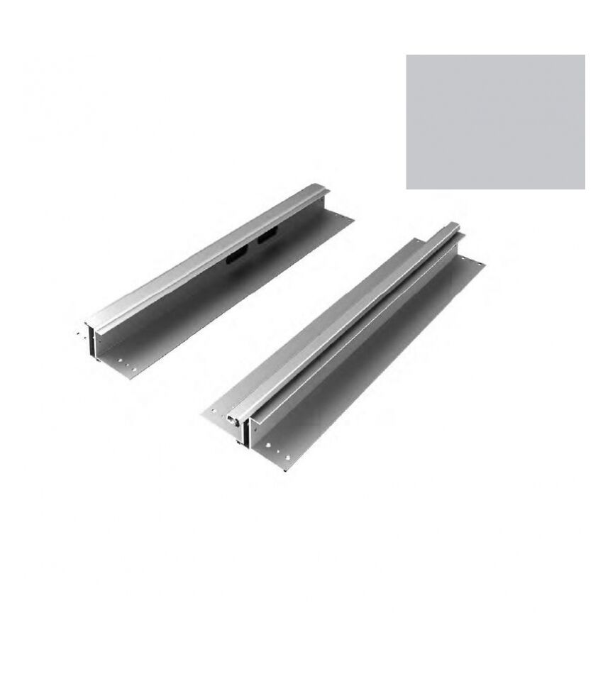 Комплект средней части калитки с замком RAL9006, правая калитка, под панель 550мм для подъёмных секционных ворот, фото 1