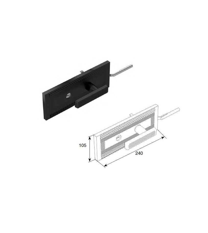 Комплект замка одностороннего для секционных ворот ISD для подъёмных секционных ворот, фото 1