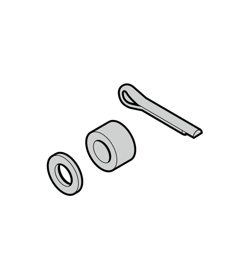 Комплект: 1 дистанционное кольцо, для направляющих N, L, BL, H (1 шплинт 3 × 18, 1 шайба 13), фото 1