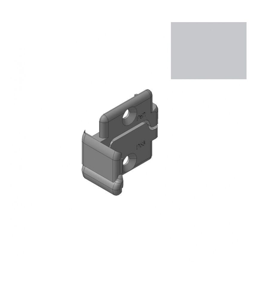 Заглушка верхняя, Ц-профиля, проем для подъёмных секционных ворот, фото 1