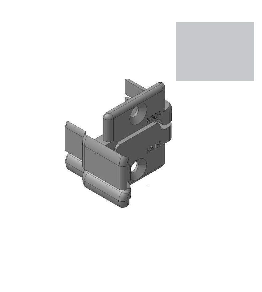 Заглушка нижняя, Ц-профиля, калитка (левое открытие) для подъёмных секционных ворот, фото 1