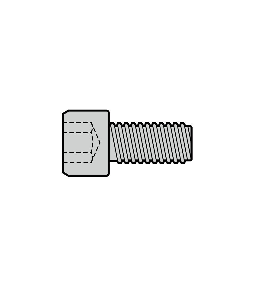 Винт с цилиндрической головкой M8 × 16, оцинкованный, с внутренним шестигранником, для стопора, фото 1