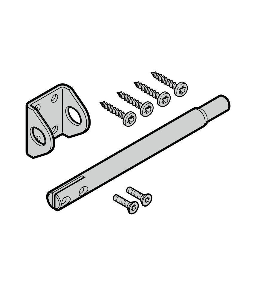 Комплект: задвижка для замка с углублением, фото 1