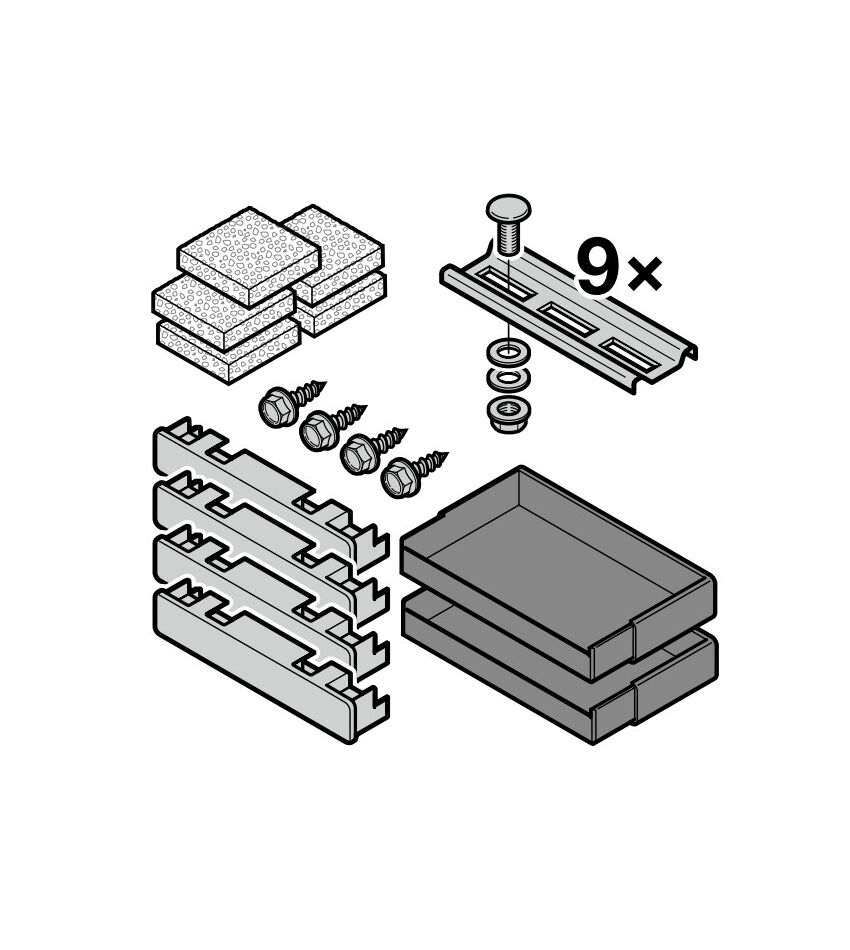 Комплект: крепежный материал для составной рамы (95, черного цвета), фото 1
