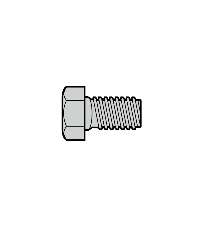 Винт с шестигранной головкой с засверленным концом (M8 × 18, оцинкованный), фото 1