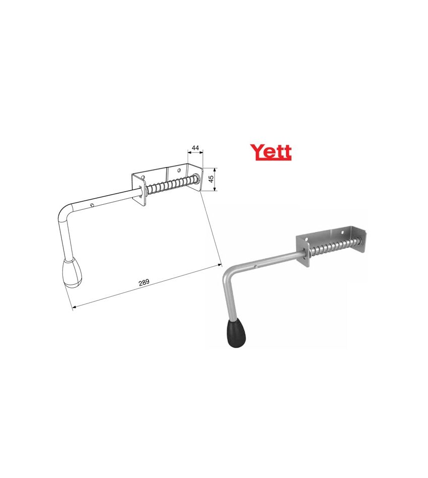 Задвижка для ворот с вертикальными направляющими для подъёмных секционных ворот, фото 1