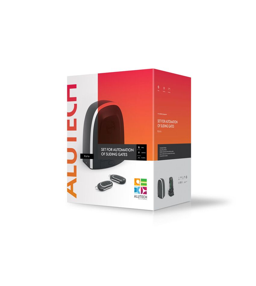 Автоматика для откатных ворот ALUTECH RTO-2000KIT FULL4-K, комплект: привод, 2 пульта, лампа, фотоэлементы, 4 рейки, фото 3