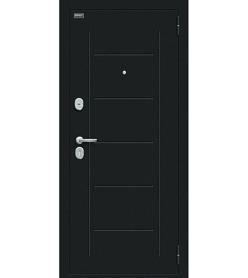 Дверь металлическая входная Граффити-5 (117.Г5) Букле черное/Snow Art 205*86 левое, фото 1