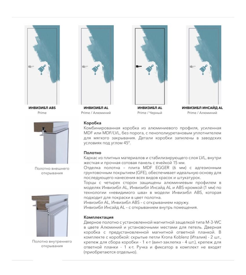 Скрытая дверь Хром &quot;невидимка&quot; Инвизибл. БР., фото 2