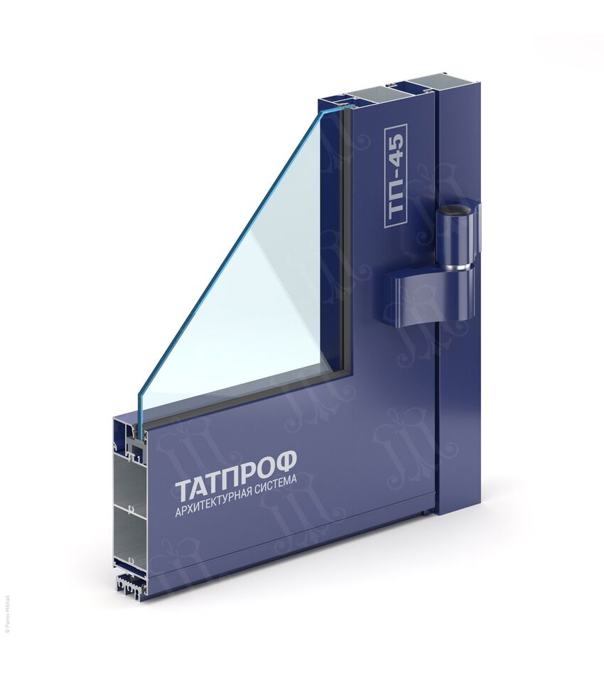 Дверь алюминиевая тёплая Сиал КПТ 74 шир. до 1300\выс. до 2200, фото 8