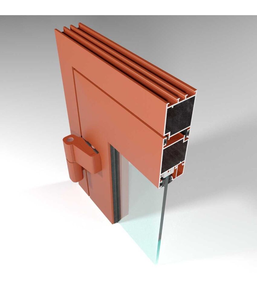 Дверь алюминиевая холодная Сиал КП 45 шир.до 1100\выс. до 2200, фото 7