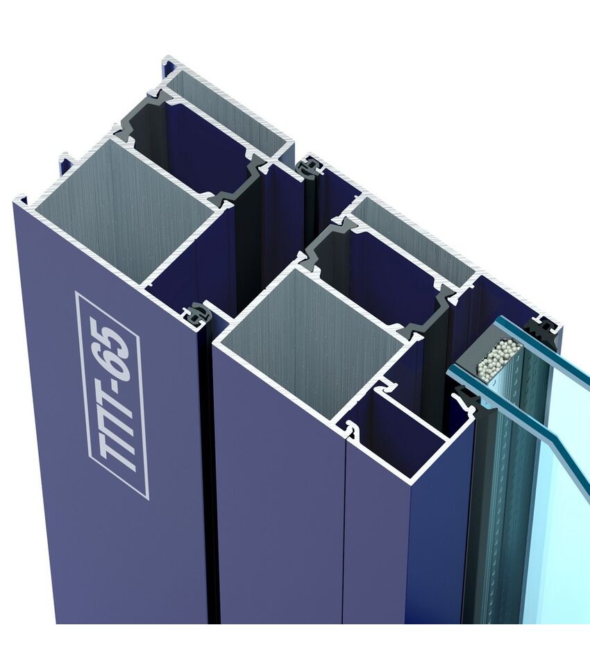 Дверь алюминиевая тёплая ТПТ-65 шир. до 1300\выс. до 2200, фото 7