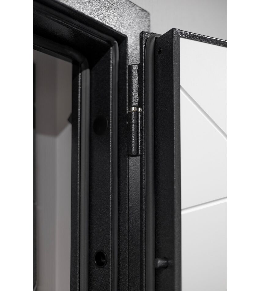 Дверь металлическая входная Граффити-5 (117.Г5) Букле черное/Snow Art 205*86 левое, фото 7