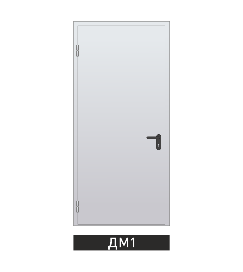 Дверь металлическая однопольная техническая  880 x 2060  выс., фото 12