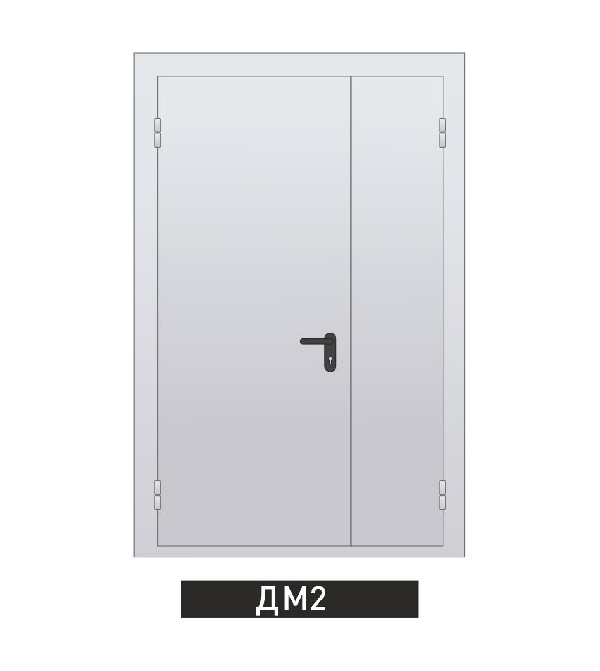 Дверь металлическая двупольная техническая  1580 x  1940  выс., фото 12