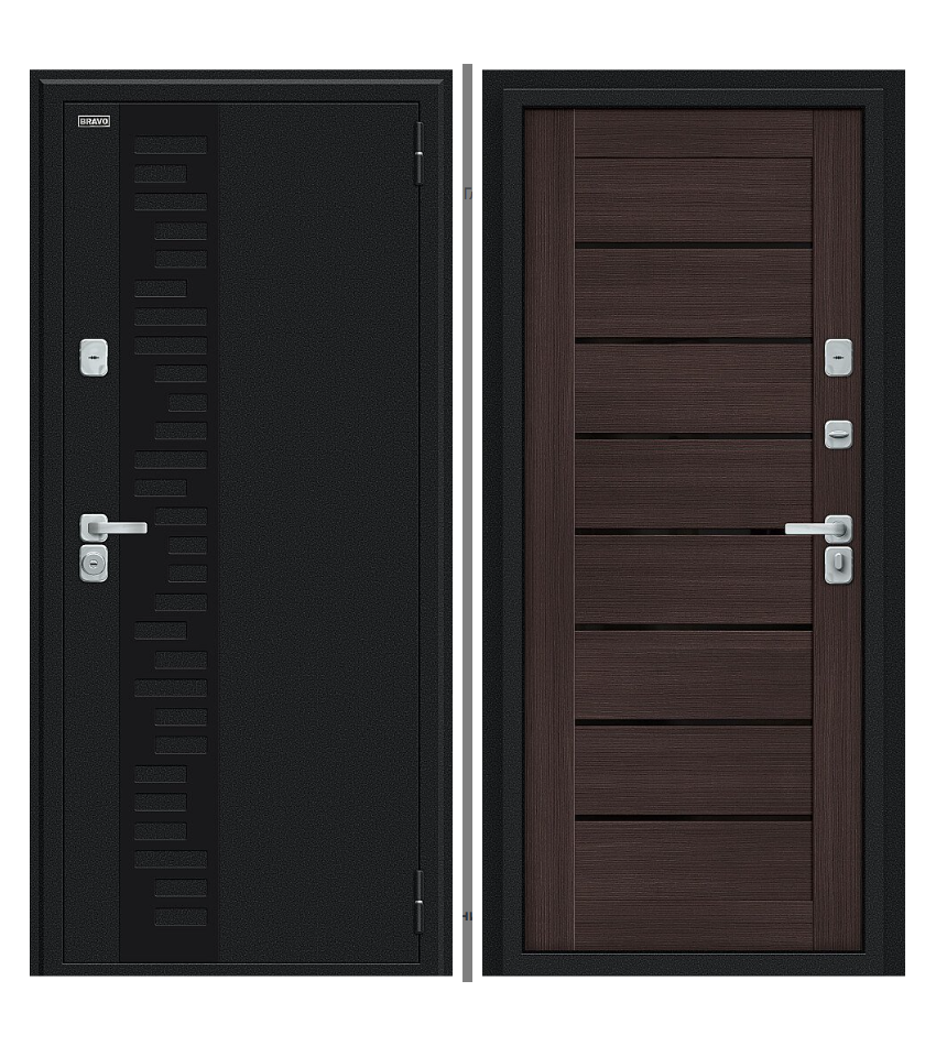 Thermo Техно Декор Букле черное/Wenge Veralinga 205*86 левое, фото 1
