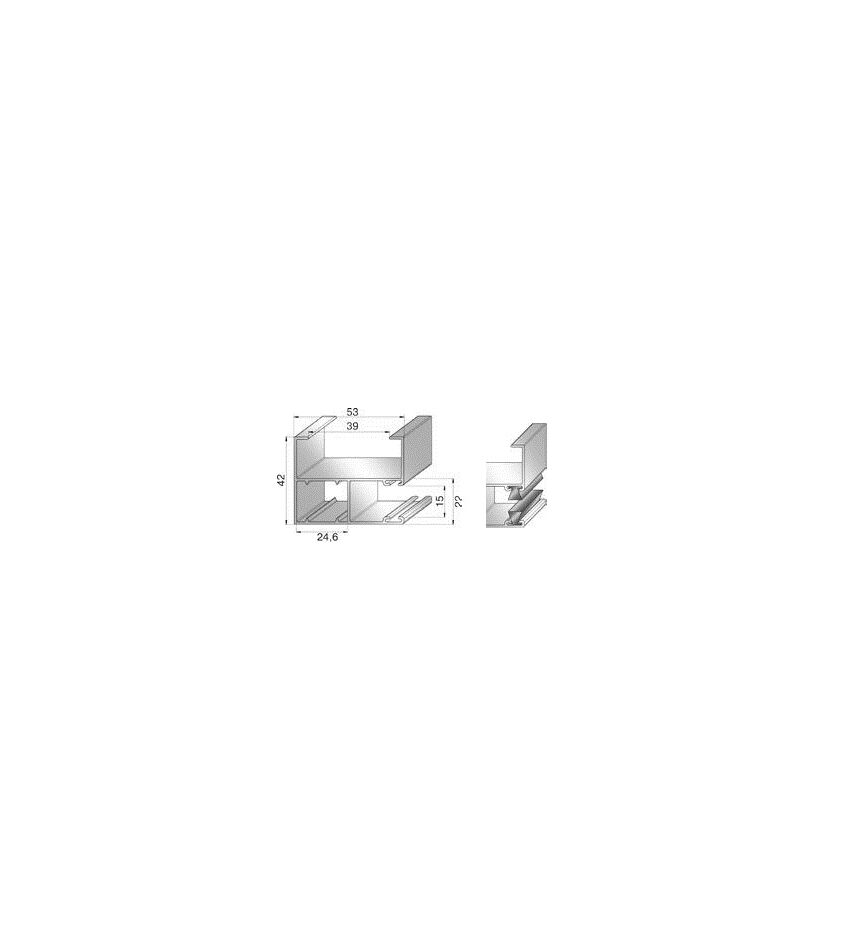Шина направляющая GR53x42BE - 307014103 для роллет (рольставен), фото 1