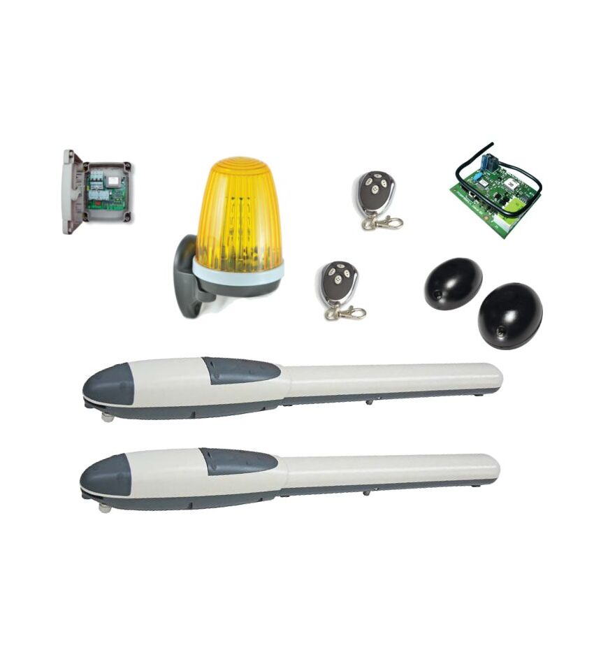 Комплект автоматики для распашных ворот AN-MOTORS ASW5000KIT FULL, состав: привод, блок управления, монтажный комплект, два пульта, лампа, фотоэлем, фото 1
