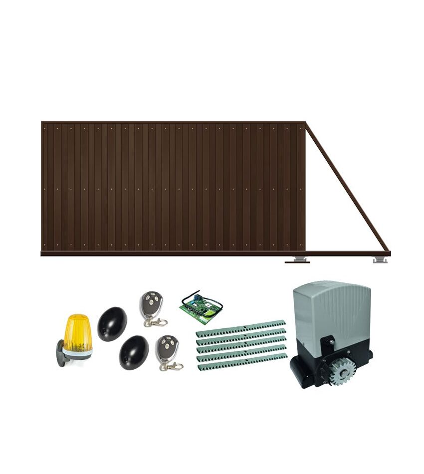Ворота автоматические откатные КОРН с электроприводом AN-MOTORS ASL500KIT FULL, фото 1