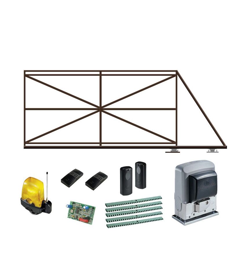 Ворота автоматические откатные КОРН с электроприводом CAME BX-68 FULL, фото 1