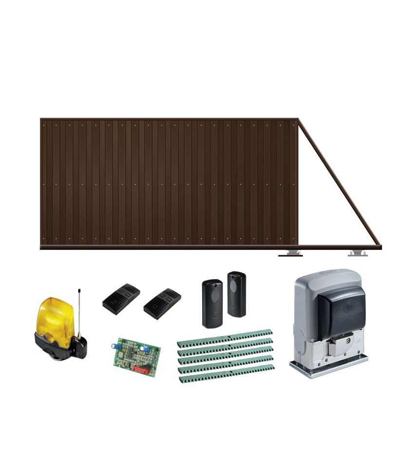 Ворота автоматические откатные КОРН с электроприводом CAME BX-68 FULL, фото 1