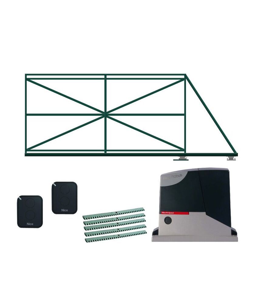 Ворота автоматические откатные КОРН c электроприводом NICE ROX600KLT, фото 1