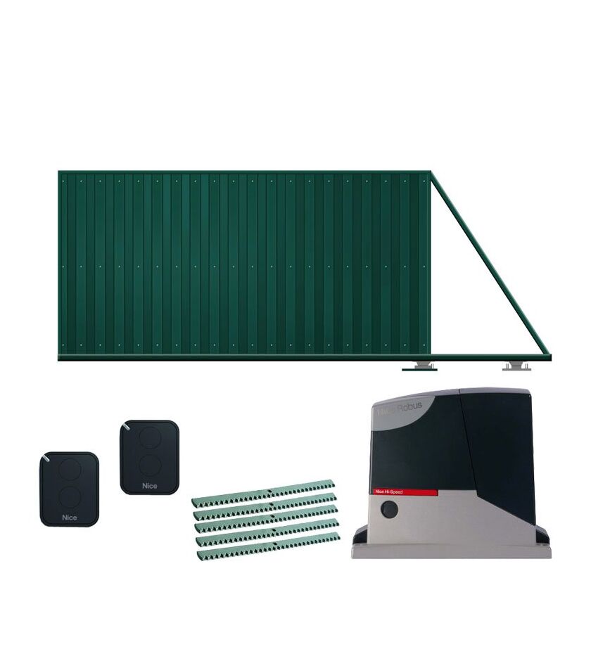 Ворота автоматические откатные КОРН c электроприводом NICE ROX600KLT, фото 1