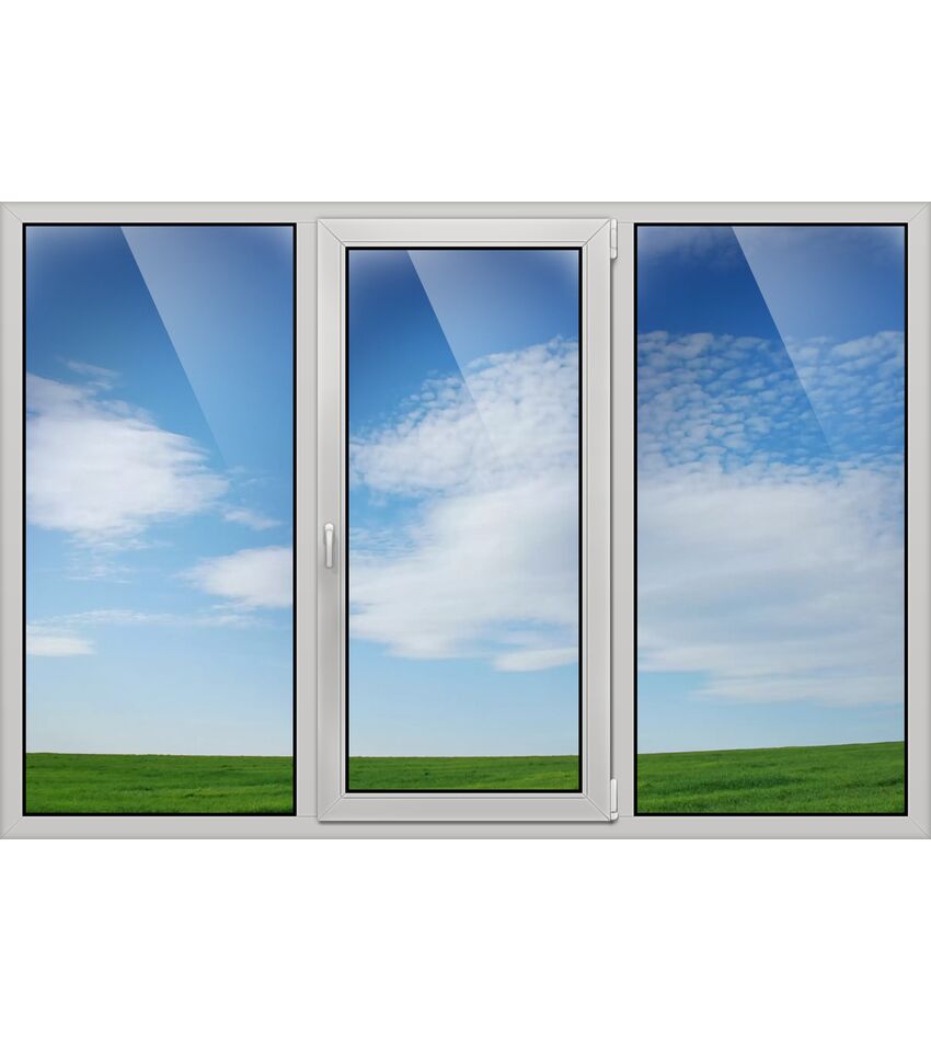 Окно металлоплатиковое (ПВХ) Enwin Waiz ECO 60 2040x1400 выс. Белый/Белый, фото 1