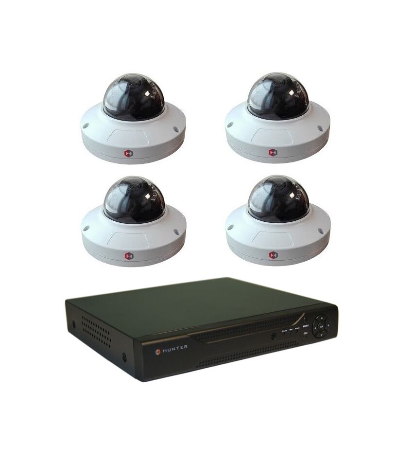 Комплект видеонаблюдения Hunter IP KIT-4/67 на 4 камеры 2Mp, фото 1