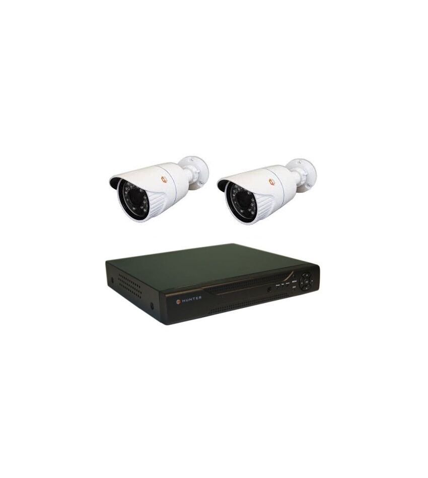 Комплект видеонаблюдения Hunter IP KIT-2/55 на 2 камеры 1,3Mp, фото 1