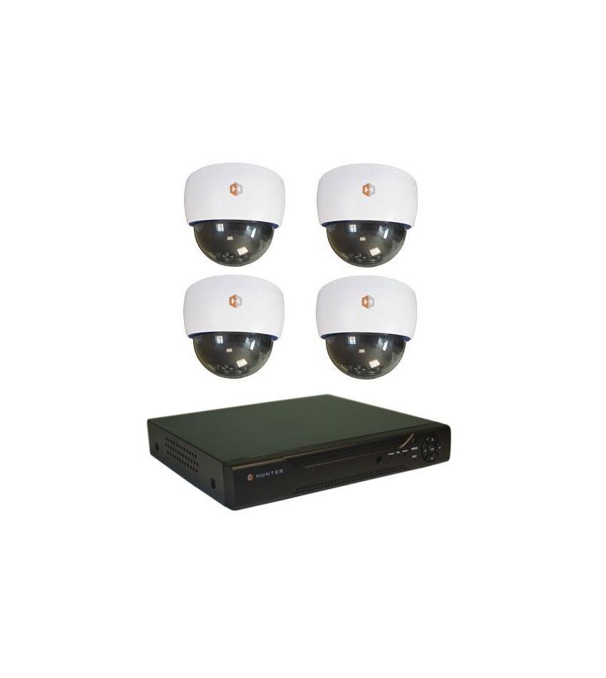 Комплект видеонаблюдения Hunter IP KIT-4/69 на 4 камеры 2Mp, фото 1