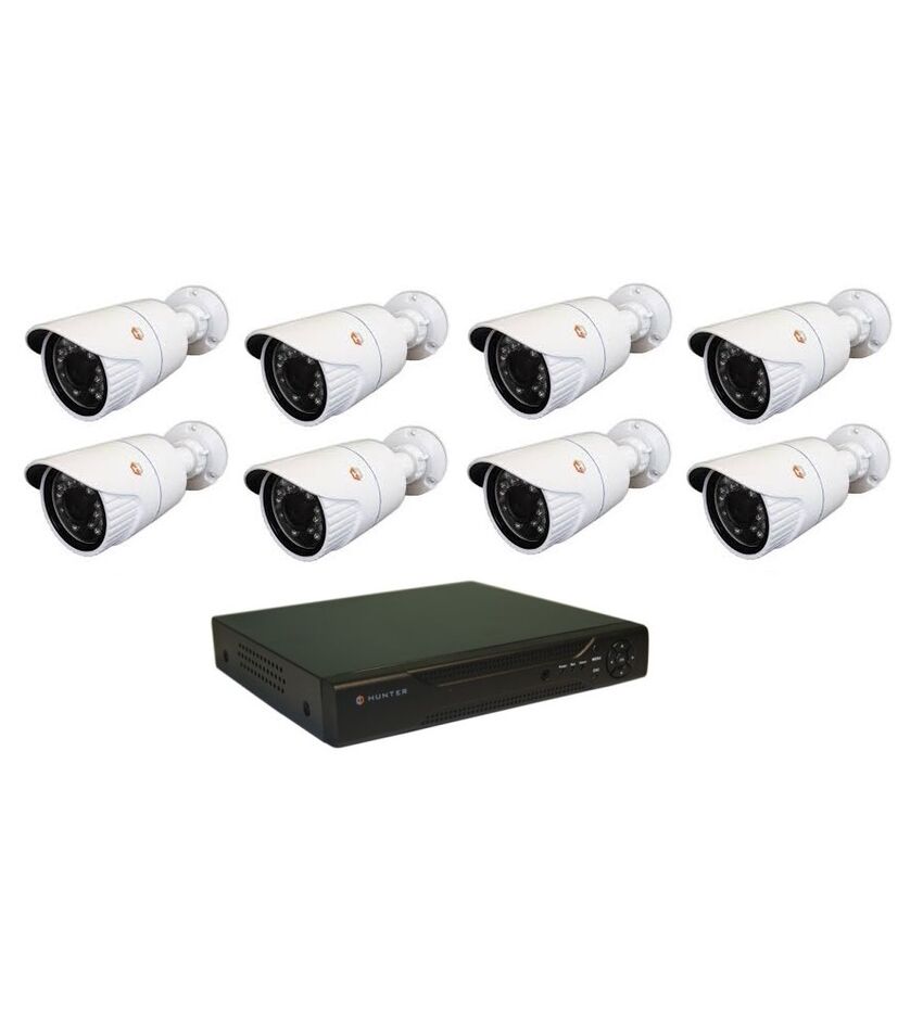 Комплект видеонаблюдения Hunter IP KIT-8/71 на 8 камер 1,3Mp PoE, фото 1