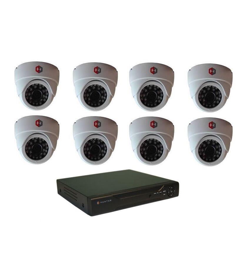 Комплект видеонаблюдения Hunter IP KIT-8/69 на 8 камер 1Mp, фото 1