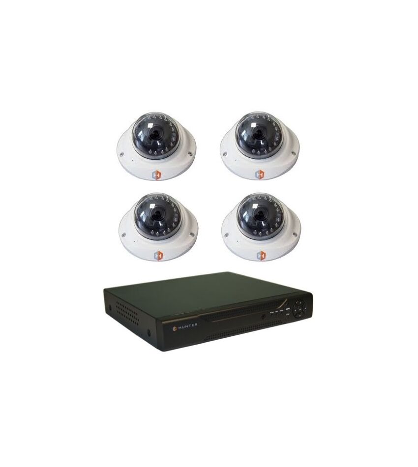 Комплект видеонаблюдения Hunter IP KIT-4/64 на 4 камеры 1,3Mp, фото 1