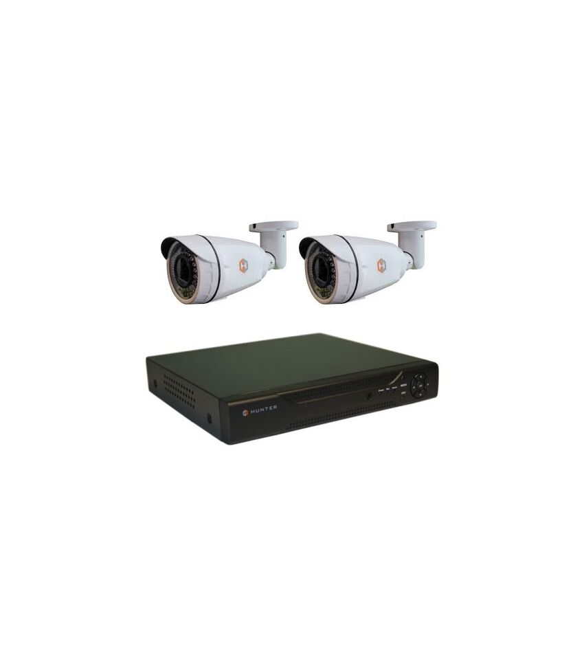 Комплект видеонаблюдения Hunter IP KIT-2/60 на 2 камеры 2Mp, фото 1