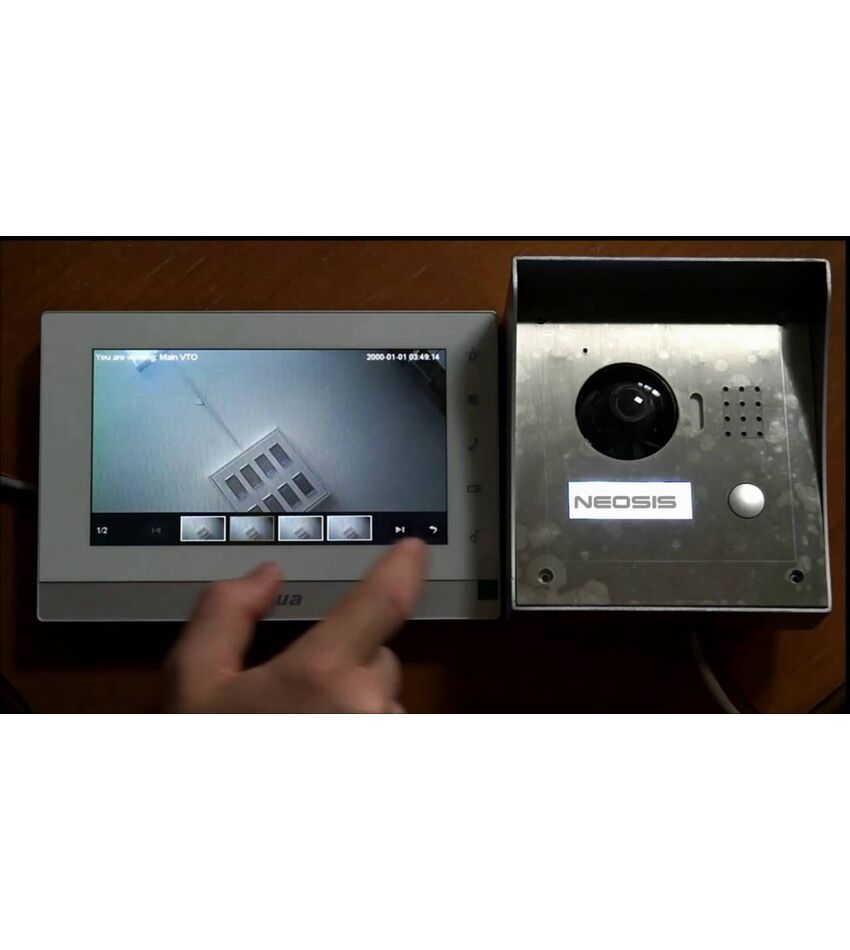 Комплект видеодомофона Dahua DHI-VTK-VTO2000A-VTH1560BW(S), фото 2