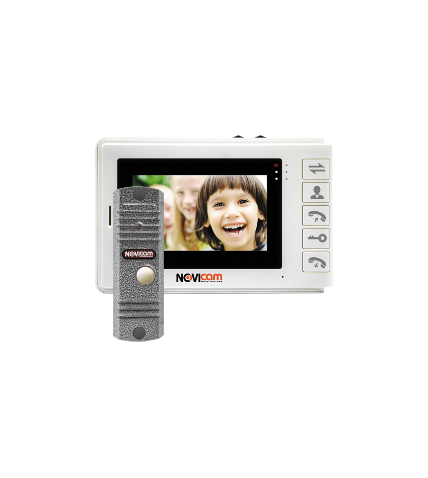 Комплект видеодомофона NOVIcam SMILE 4 KIT, фото 1