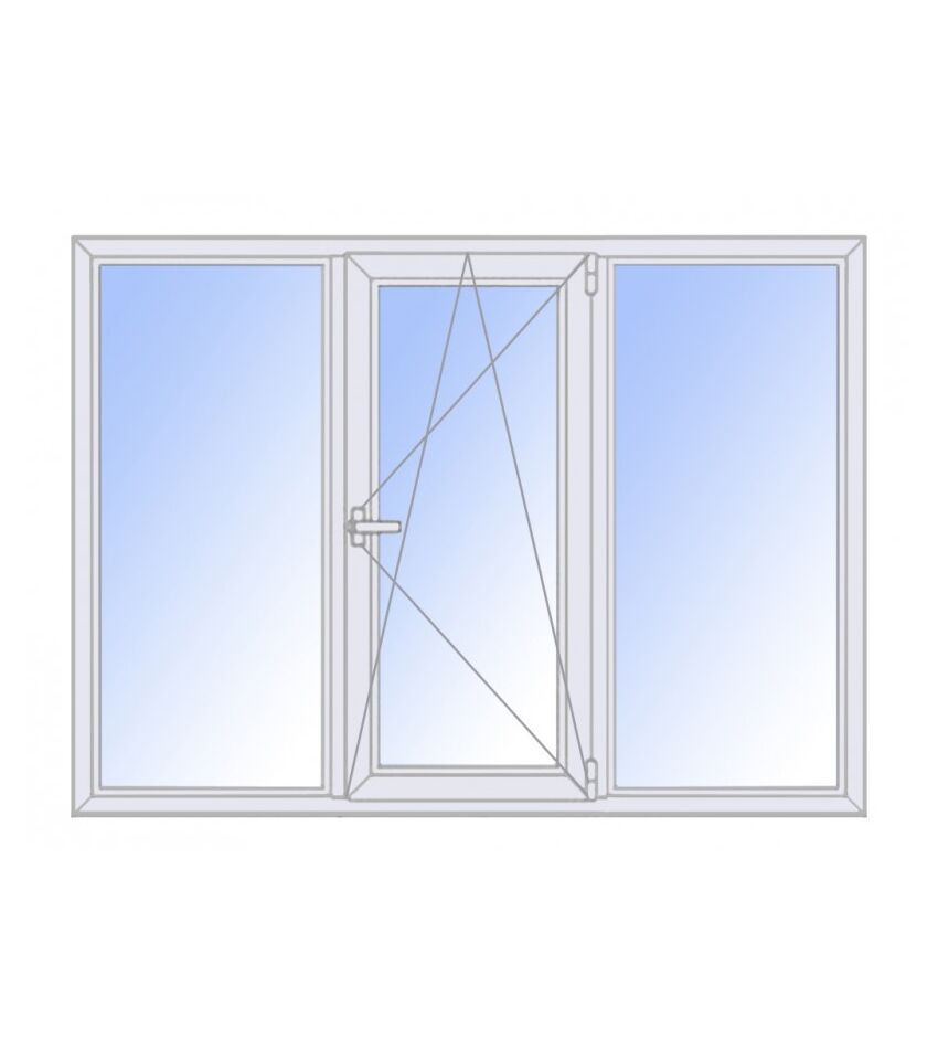Окно металлоплатиковое (ПВХ) Rehau Grazio 2040x1400 выс. Золотой дуб/Белый, фото 2