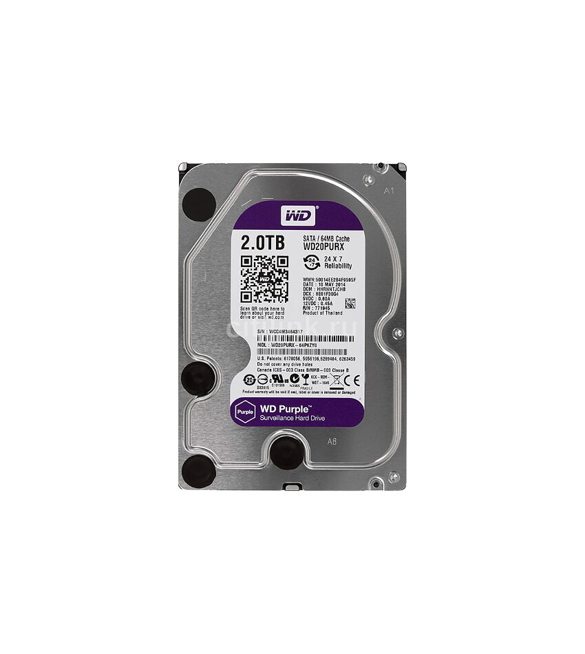 WD20PURZ 2Тб жесткий диск серия Purple, фото 1