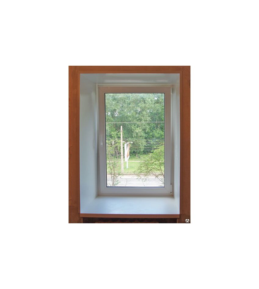 Окно металлоплатиковое (ПВХ) Rehau Grazio 800x1400 выс. Тёмный дуб/Белый, фото 3