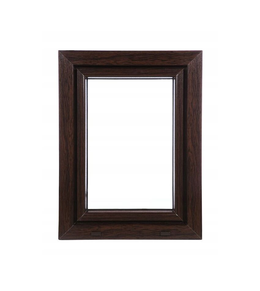 Окно металлоплатиковое (ПВХ) Enwin Waiz ECO 60 800x1400 выс. Тёмный дуб/Тёмный дуб, фото 3