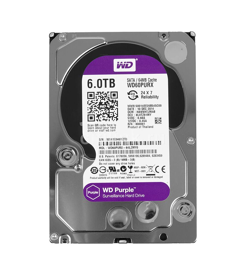 WD60PURZ 6Tб жесткий диск серия Purple, фото 1